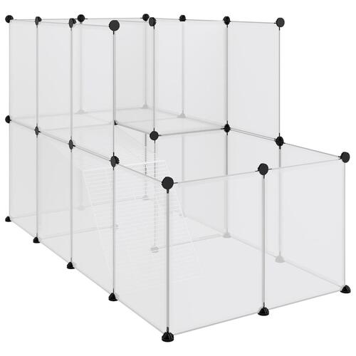 Lille dyrebur 142x74x93 cm PP og stål transparent