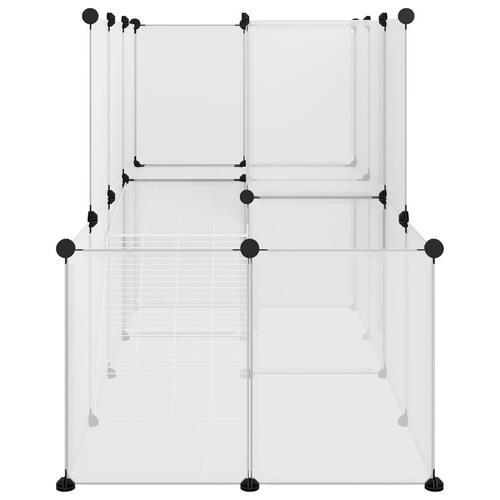 Lille dyrebur 142x74x93 cm PP og stål transparent