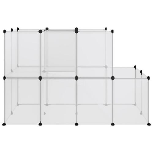 Lille dyrebur 142x74x93 cm PP og stål transparent