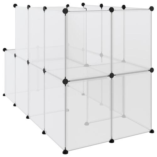 Lille dyrebur 142x74x93 cm PP og stål transparent