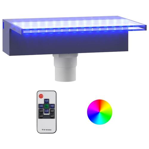 Vandfald med RGB LED'er 30 cm akryl