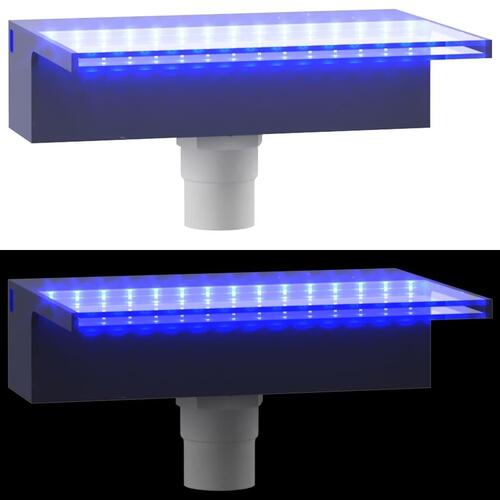 Vandfald med RGB LED'er 30 cm akryl