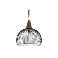 Loftslampe Natur Sort Metal Træ 50 W 36 x 36 x 40 cm