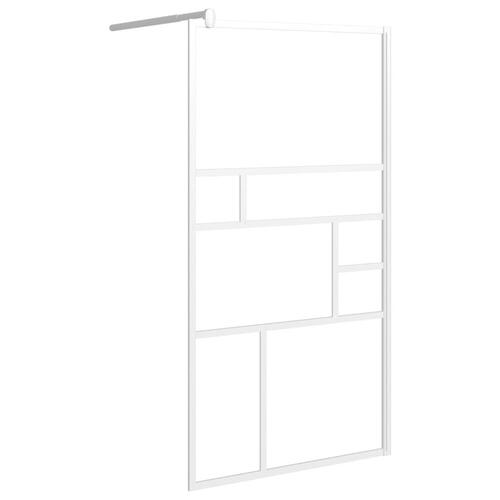 Brusevæg 100x195 cm sikkerhedsglas hvid