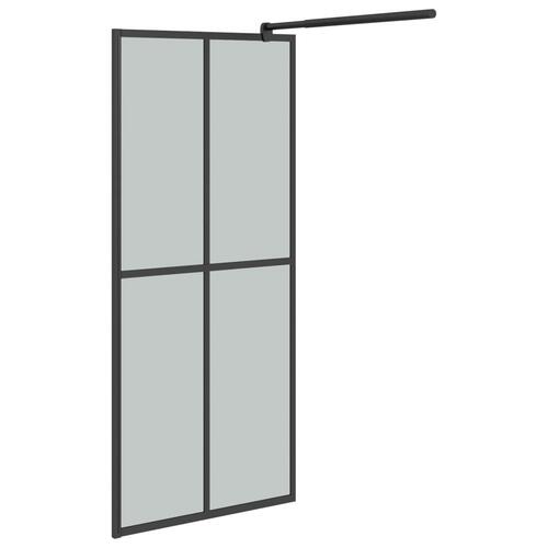 Brusevæg 90x195 cm mørk hærdet glas
