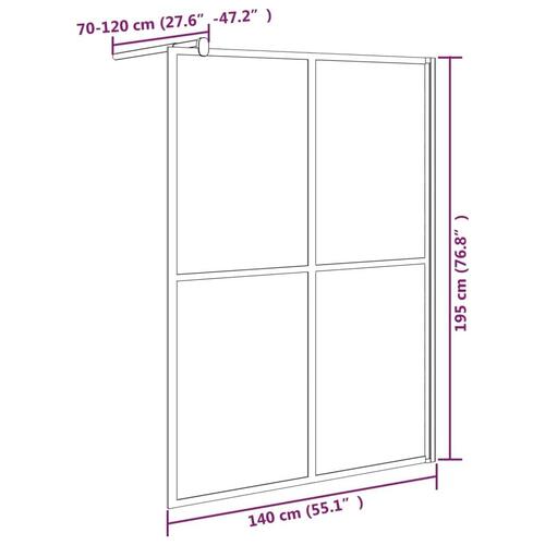 Brusevæg 140x195 cm mørk hærdet glas