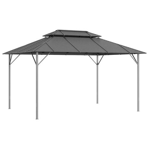 Pavillon med dobbelt tag 3x4 m antracitgrå