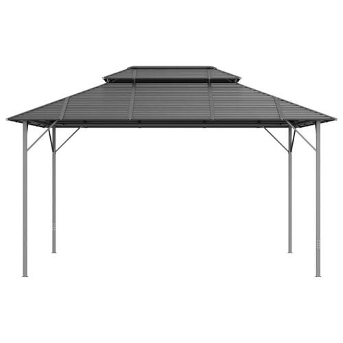 Pavillon med dobbelt tag 3x4 m antracitgrå