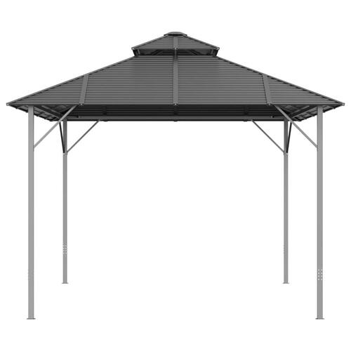 Pavillon med dobbelt tag 3x4 m antracitgrå