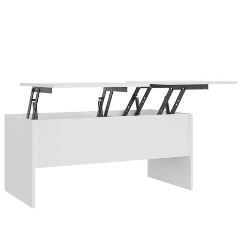 Sofabord 102x50,5x46,5 cm konstrueret træ hvid