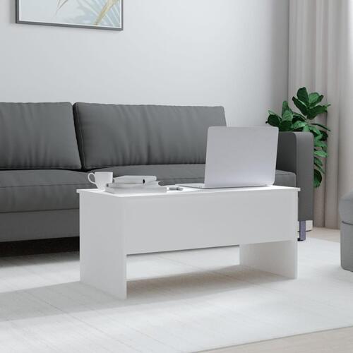 Sofabord 102x50,5x46,5 cm konstrueret træ hvid
