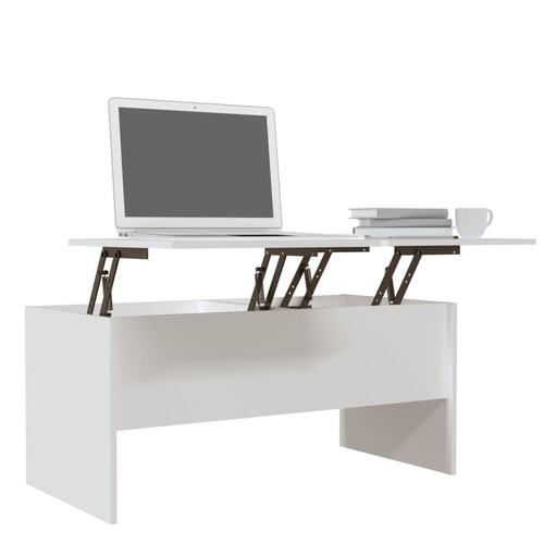 Sofabord 102x50,5x46,5 cm konstrueret træ hvid