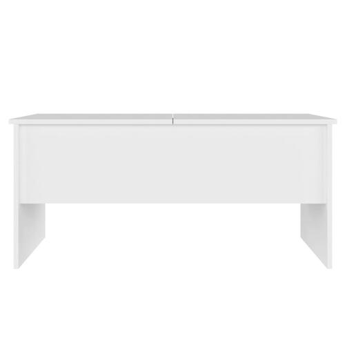 Sofabord 102x50,5x46,5 cm konstrueret træ hvid