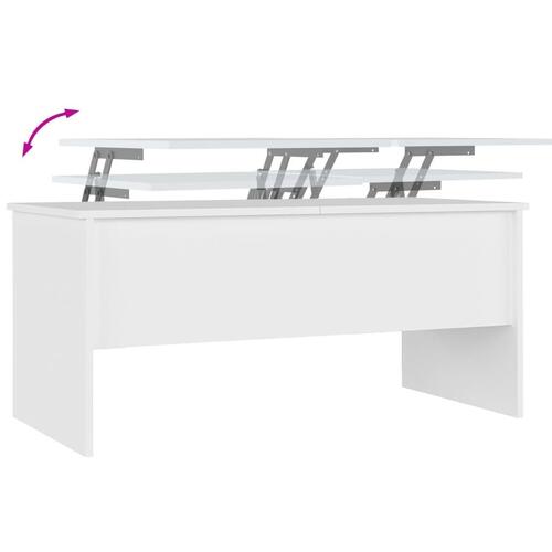 Sofabord 102x50,5x46,5 cm konstrueret træ hvid