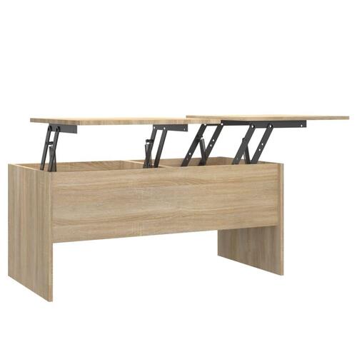 Sofabord 102x50,5x46,5 cm konstrueret træ sonoma-eg