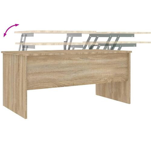 Sofabord 102x50,5x46,5 cm konstrueret træ sonoma-eg