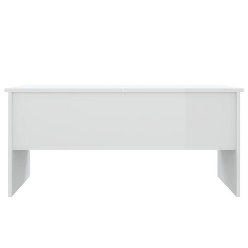 Sofabord 102x50,5x46,5 cm konstrueret træ hvid højglans
