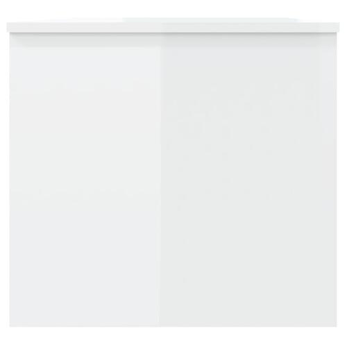 Sofabord 102x50,5x46,5 cm konstrueret træ hvid højglans