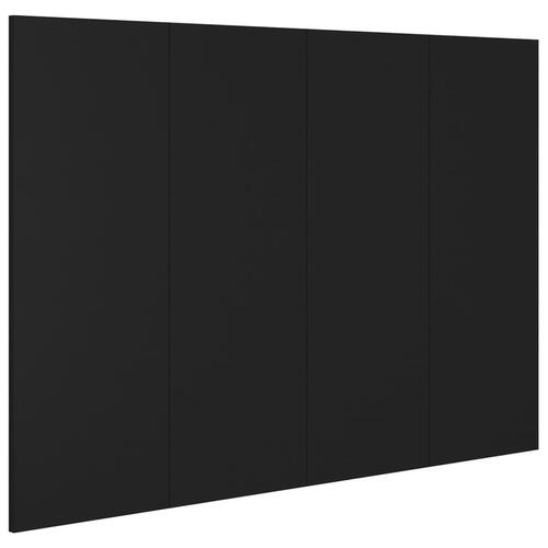 Sengegærde 120x1,5x80 cm konstrueret træ sort