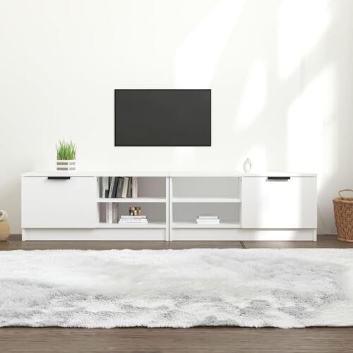Tv-borde 2 stk. 80x35x36,5 cm konstrueret træ hvid