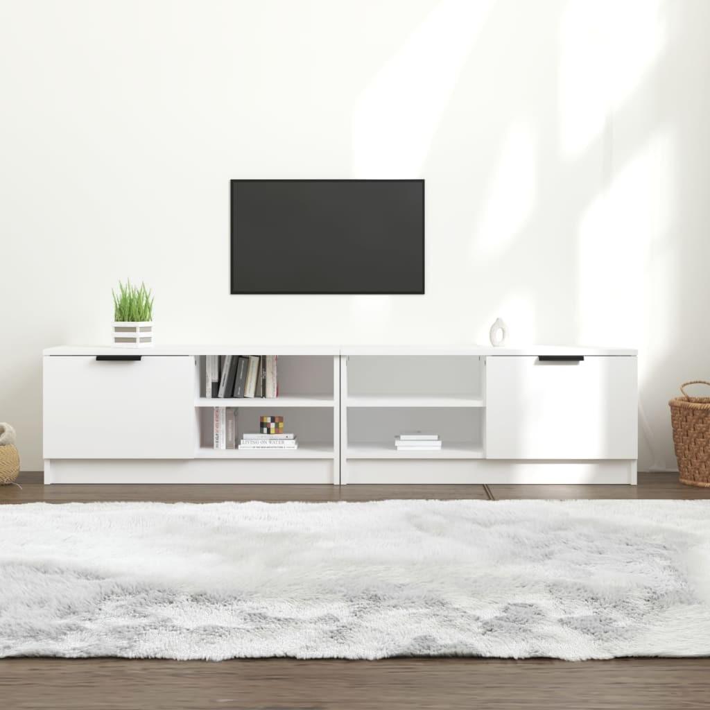 Tv-borde 2 stk. 80x35x36,5 cm konstrueret træ hvid