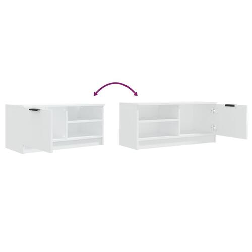 Tv-borde 2 stk. 80x35x36,5 cm konstrueret træ hvid