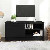Tv-bord 80x35x36,5 cm konstrueret træ sort