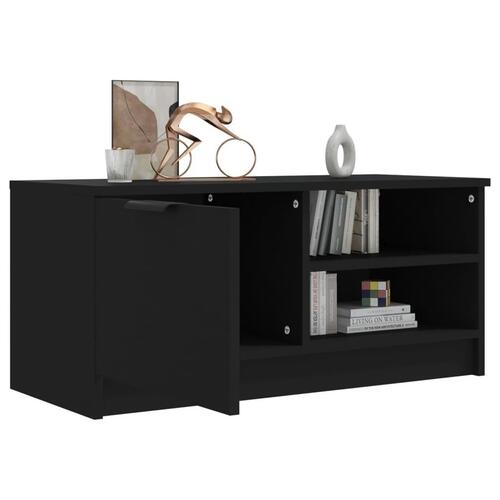 Tv-bord 80x35x36,5 cm konstrueret træ sort