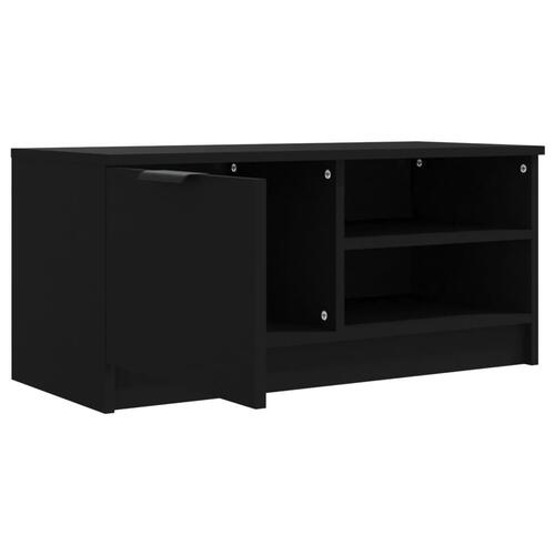 Tv-bord 80x35x36,5 cm konstrueret træ sort