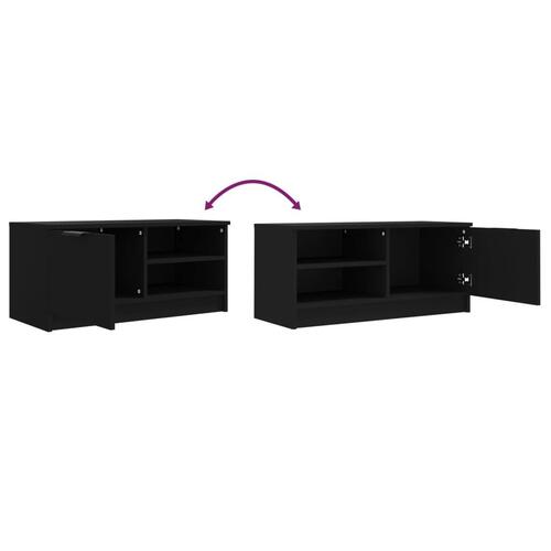 Tv-bord 80x35x36,5 cm konstrueret træ sort
