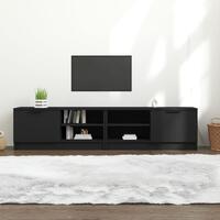 Tv-borde 2 stk. 80x35x36,5 cm konstrueret træ sort