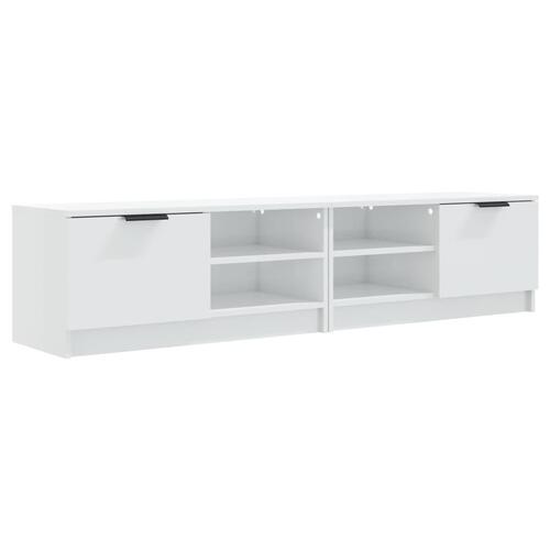 Tv-borde 2 stk. 80x35x36,5 cm konstrueret træ hvid højglans