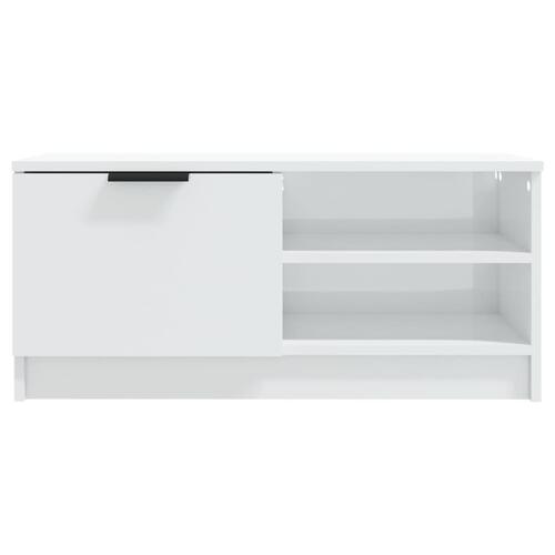 Tv-borde 2 stk. 80x35x36,5 cm konstrueret træ hvid højglans