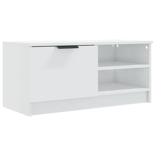 Tv-borde 2 stk. 80x35x36,5 cm konstrueret træ hvid højglans