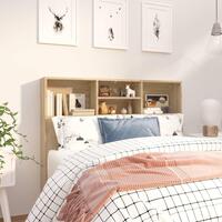 Sengegavl med opbevaring 120x19x103,5 cm sonoma-eg