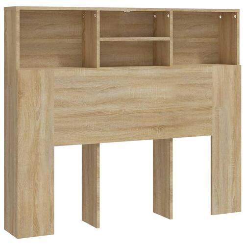 Sengegavl med opbevaring 120x19x103,5 cm sonoma-eg