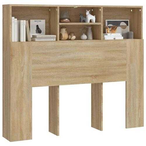 Sengegavl med opbevaring 120x19x103,5 cm sonoma-eg