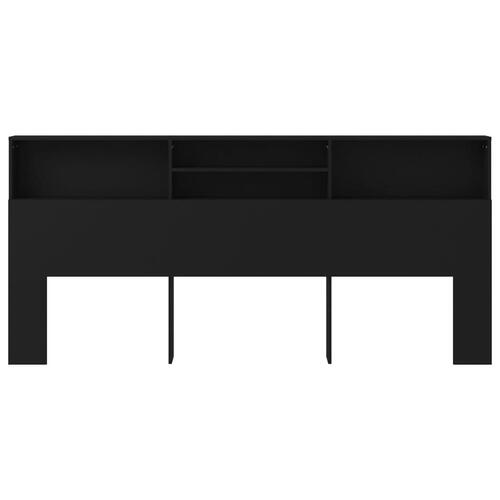 Sengegavl med opbevaring 220x19x103,5 cm sort