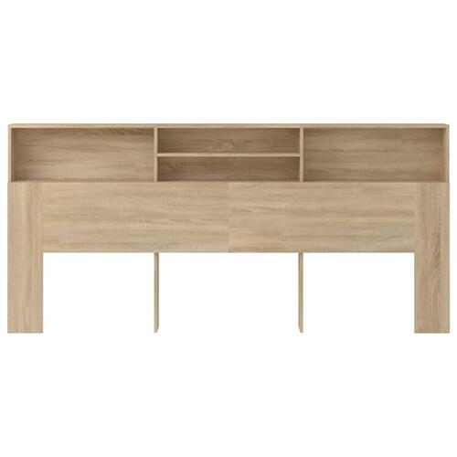 Sengegavl med opbevaring 220x19x103,5 cm sonoma-eg