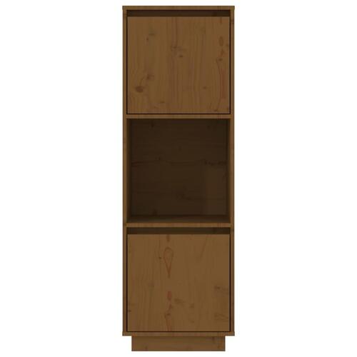 Højskab 38x35x117 cm massivt fyrretræ gyldenbrun