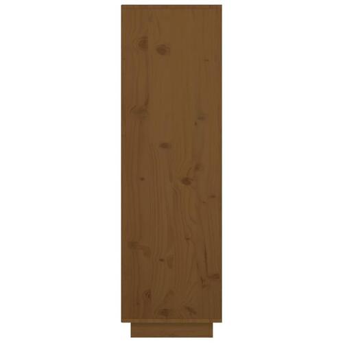 Højskab 38x35x117 cm massivt fyrretræ gyldenbrun