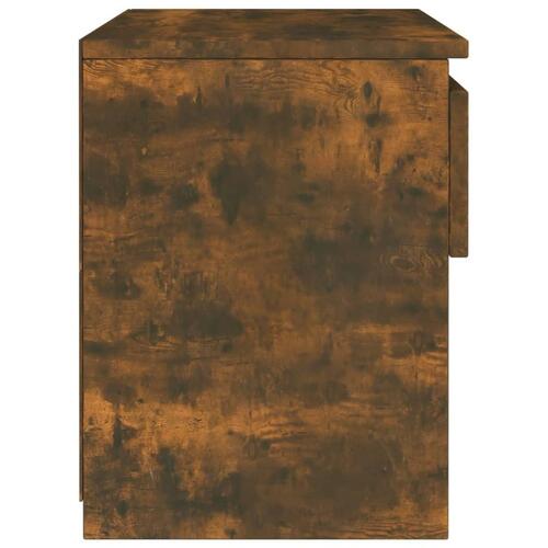 Sengeborde 2 stk. 40x30x39 cm konstrueret træ røget egetræ