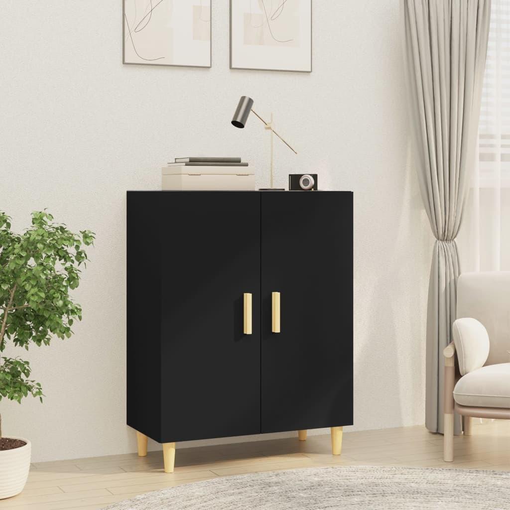 Skænk 70x34x90 cm konstrueret træ sort