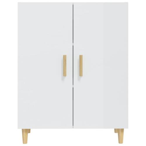 Skænk 70x34x90 cm konstrueret træ hvid højglans