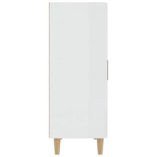 Skænk 70x34x90 cm konstrueret træ hvid højglans