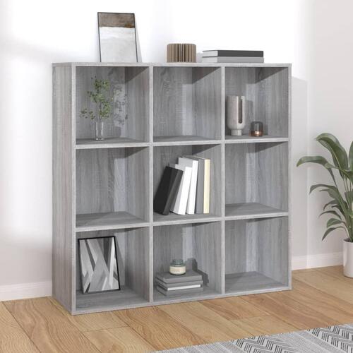 Bogreol 98x29x97,5 cm grå sonoma-eg