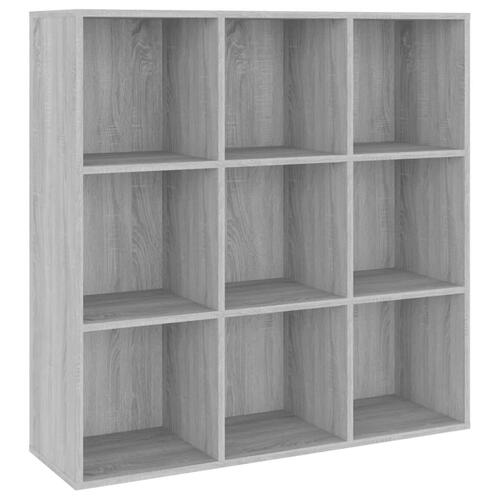 Bogreol 98x29x97,5 cm grå sonoma-eg