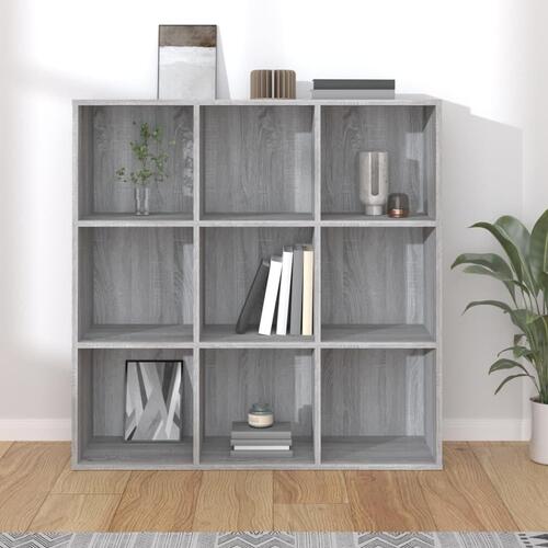 Bogreol 98x29x97,5 cm grå sonoma-eg