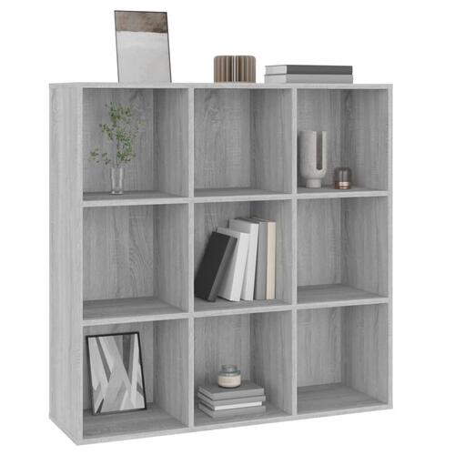 Bogreol 98x29x97,5 cm grå sonoma-eg