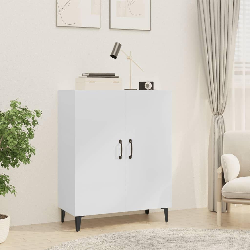 Skænk 70x34x90 cm konstrueret træ hvid højglans